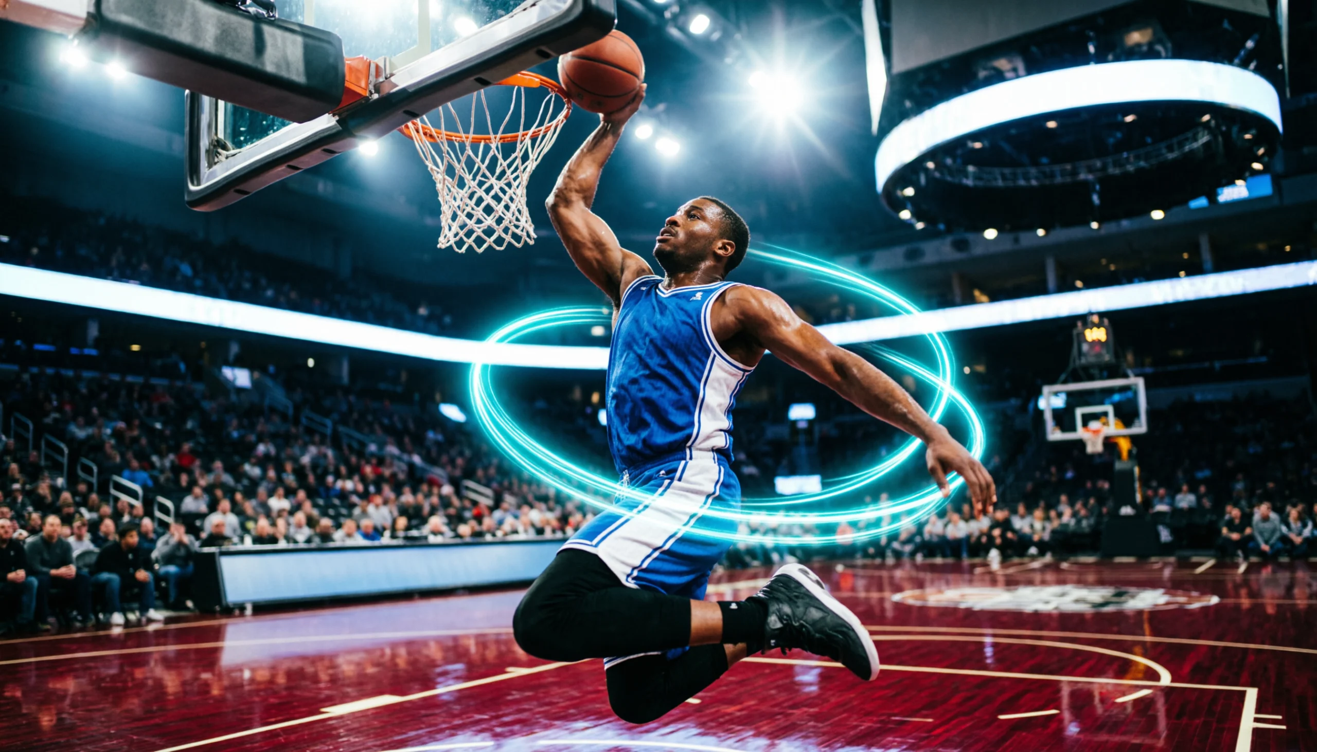 basketball simile illustration showing fast break action