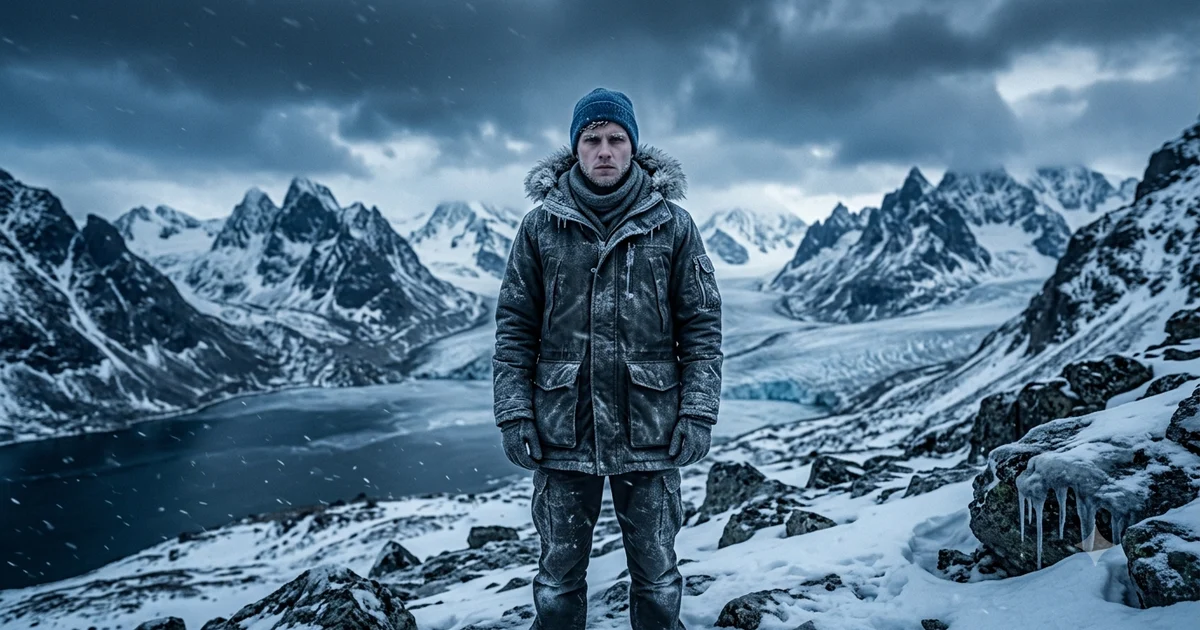Illustration of a person showing an emotionless expression representing the simile "as cold as ice."