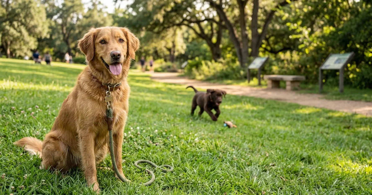 Dog simile examples showing a playful and loyal dog