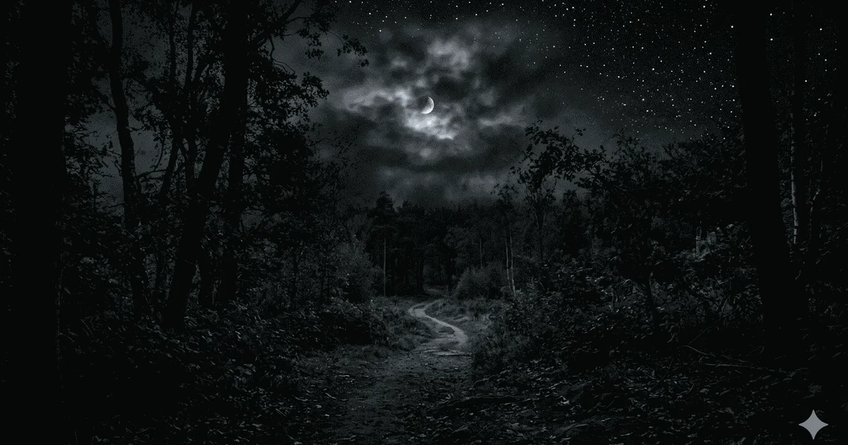 night was as dark as simile