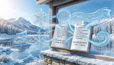 Cold Day Simile Examples showing winter weather comparisons like cold as ice and cold as a glacier