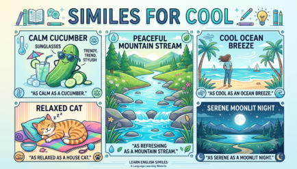 Similes for cool examples and meanings infographic
