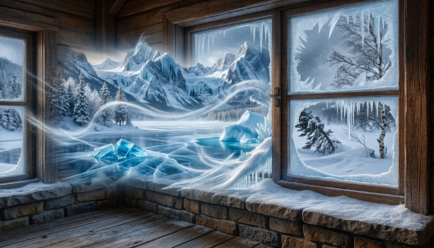 Cold simile examples featuring ice, snow, winter weather, frozen lakes, and frosty landscapes.