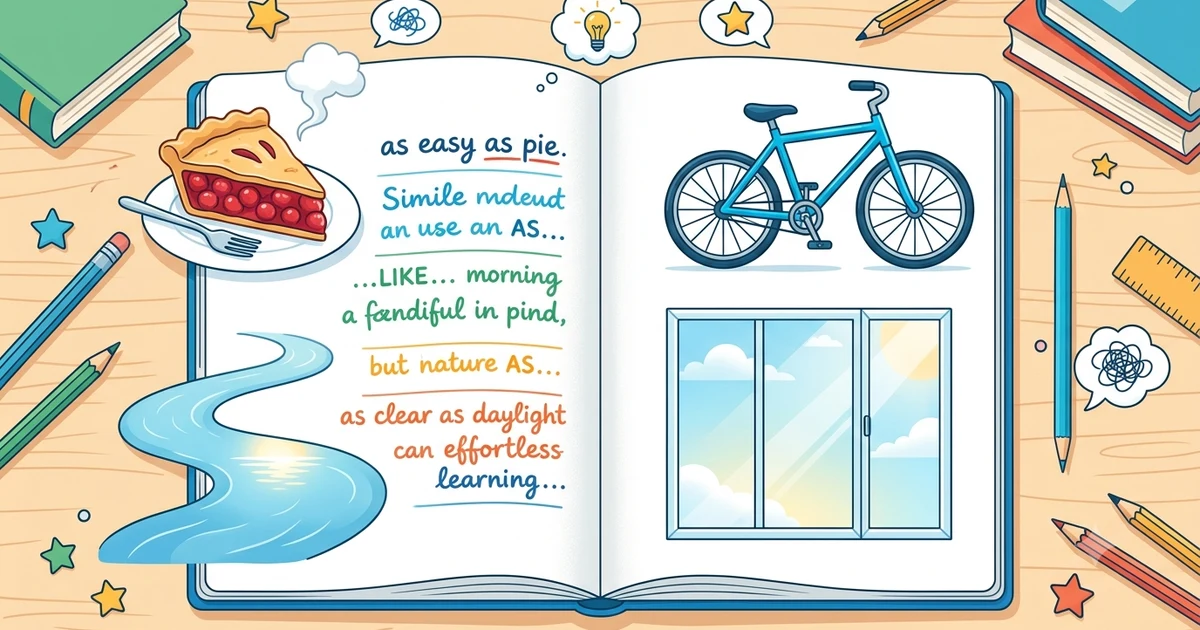 Easy simile examples showing creative comparisons in writing