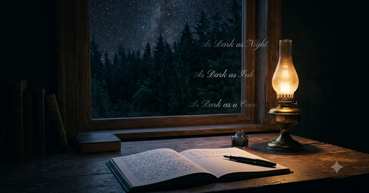 Dark as simile examples with meanings and writing tips