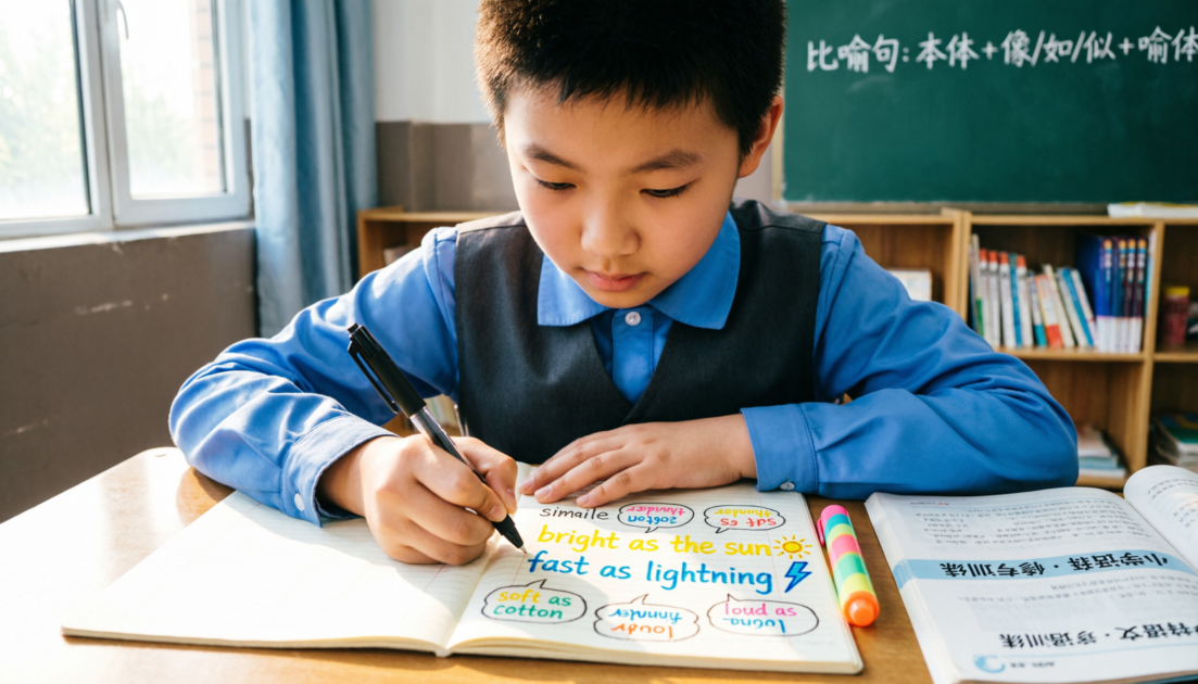 simile sentences and sentence example