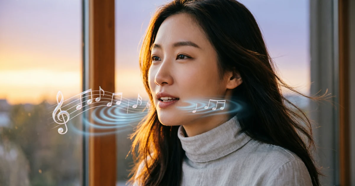 simile for gentle voice