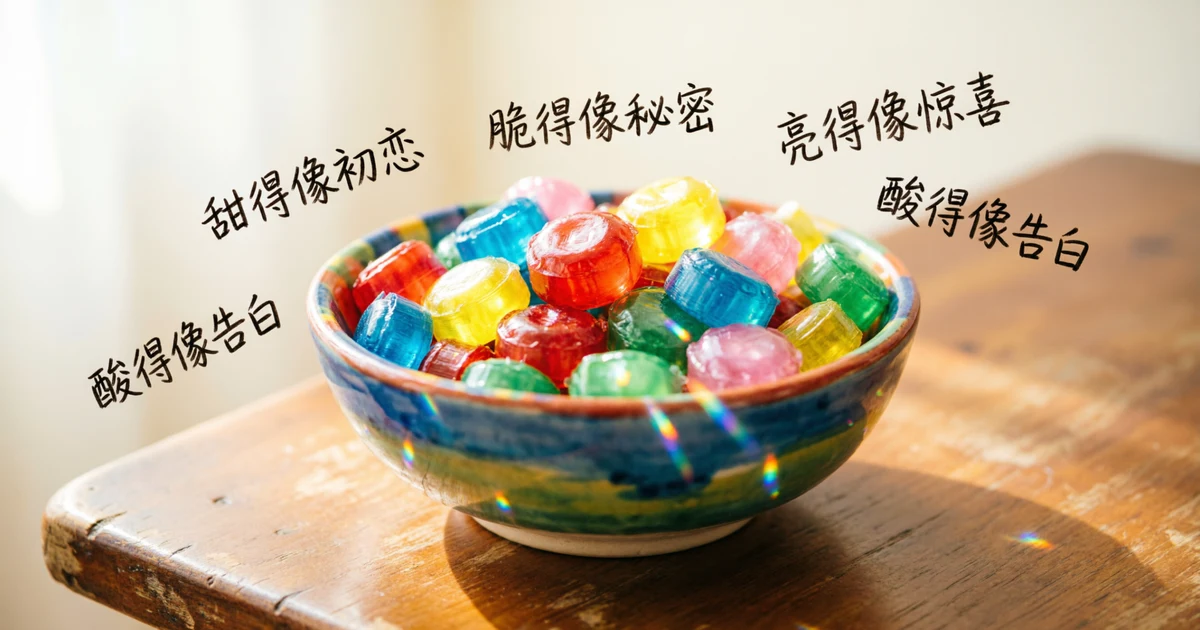 simile for candy