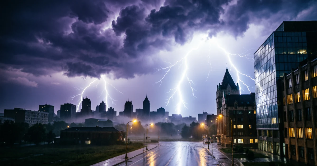 Lightning simile sky