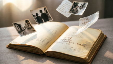 Old memories floating softly