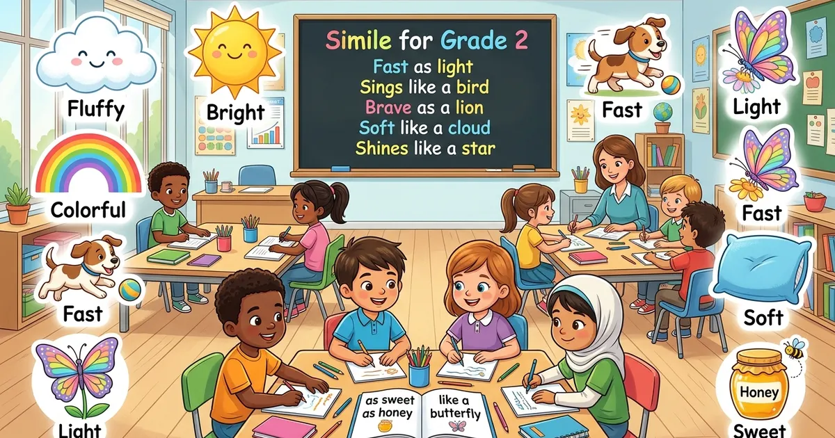 : Simile for Grade 2 with easy examples and fun learning activities