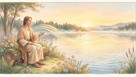 Beautiful similes for a gentle voice with soft and peaceful imagery