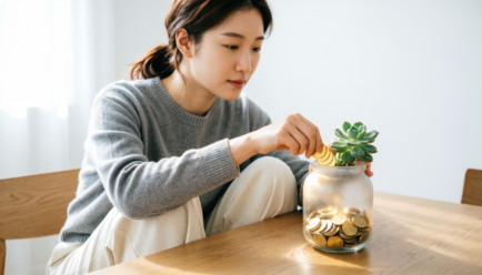Steady savings jar growth
