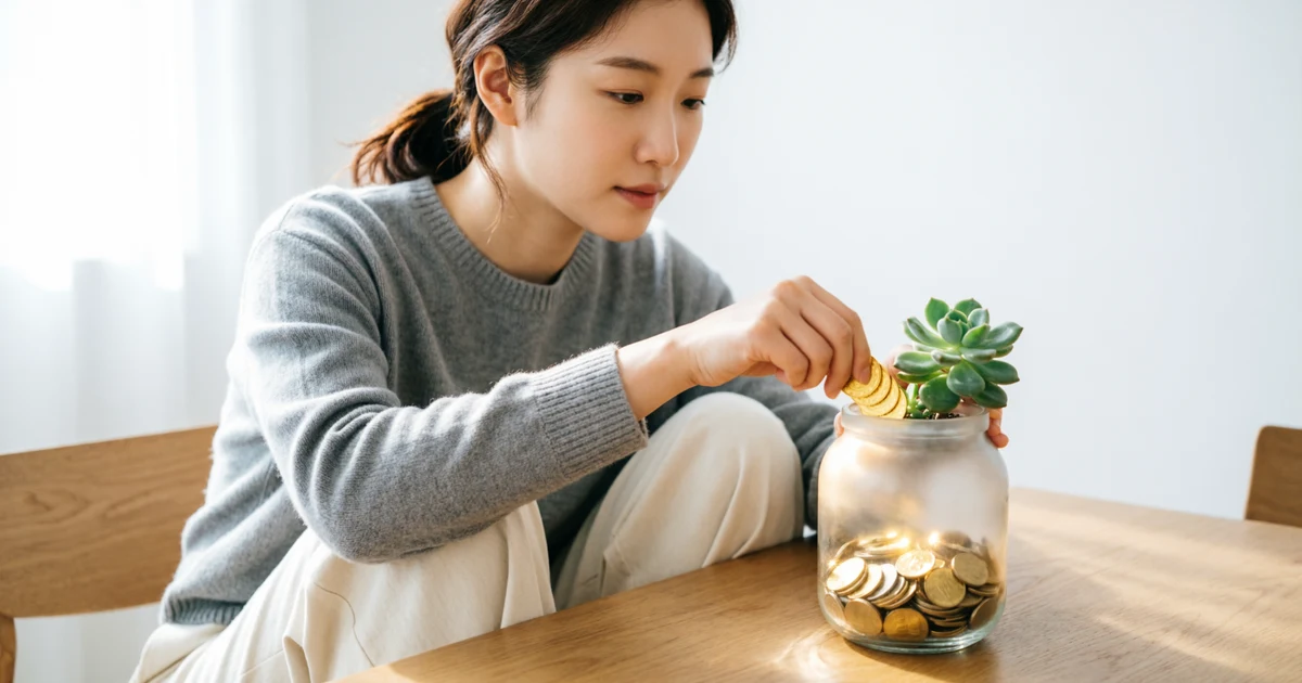Steady savings jar growth