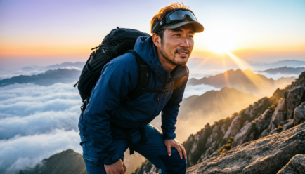 success mountain sunrise victory