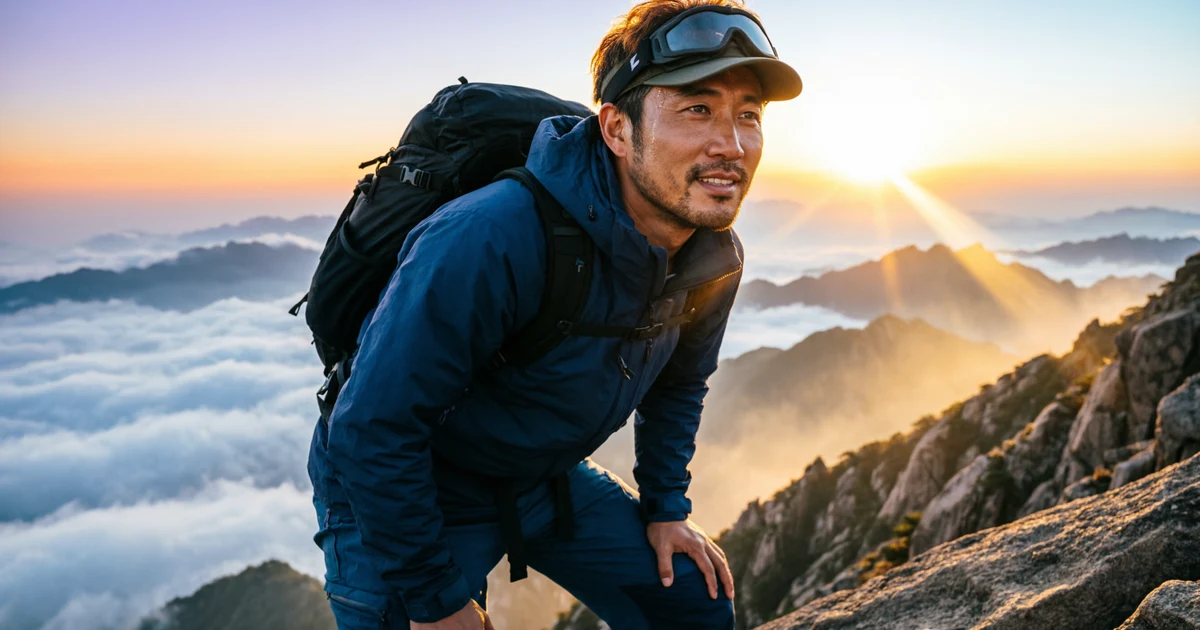 success mountain sunrise victory