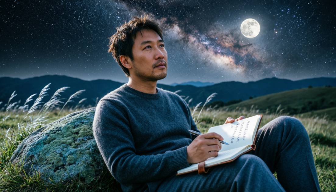 Night sky filled with shining stars used to explain stars simile in creative writing