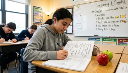 Simile using like examples showing comparisons between different things in everyday language