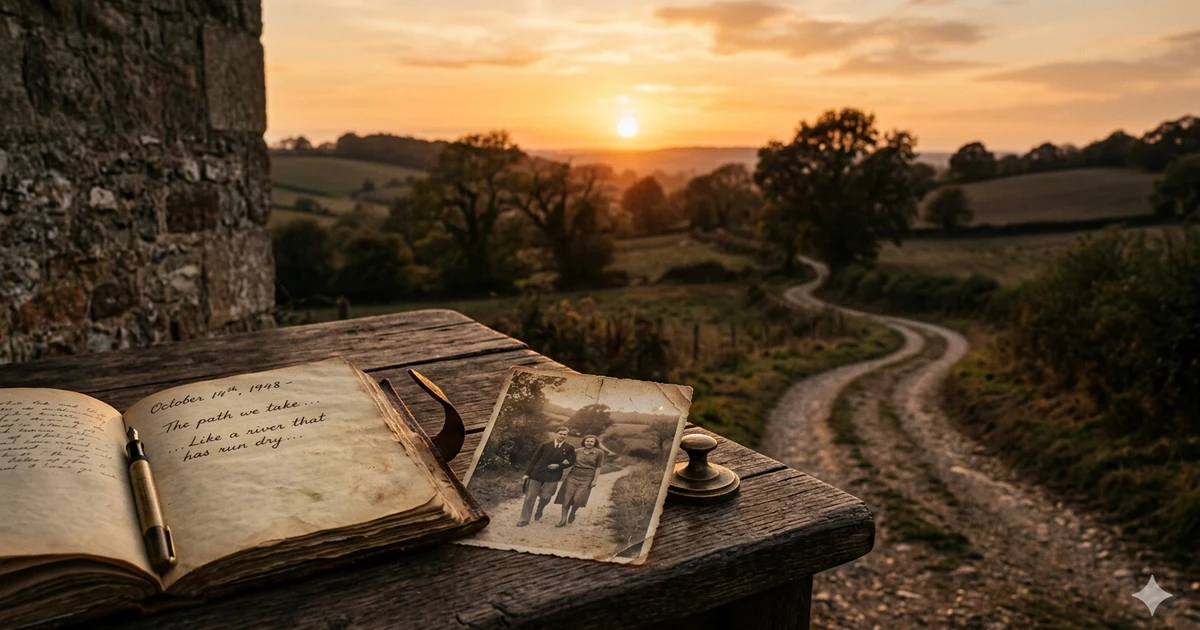 Creative simile for past comparing memories to pages in an old book